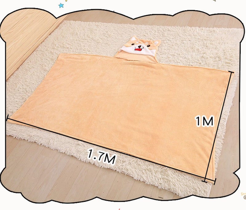 FUYU Cute Dog Cloak Blanket Soft Plush Throw Blanket Shiba Inu Cosplay Cloak - Image 4